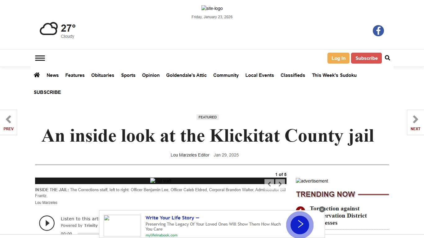 An inside look at the Klickitat County jail News goldendalesentinel.com